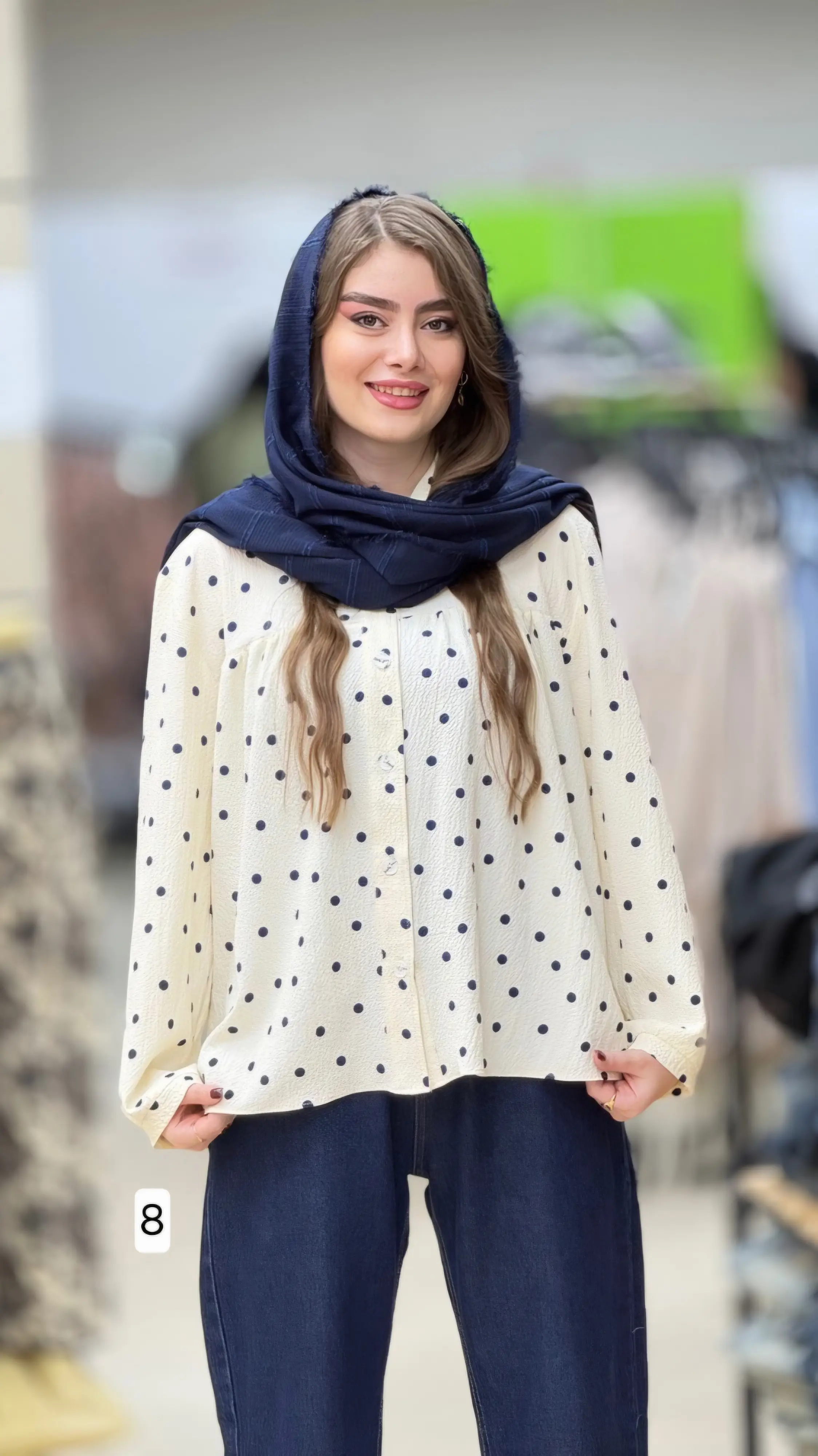 شومیز خال خالی
